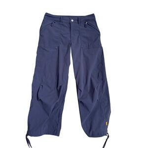 Lucy Flex Cropped Cargo Pants 24"Inseam Drawstring Hem Blue Women's Size Small S